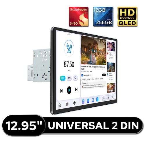 Autoradio qled 2 din - 12,95",